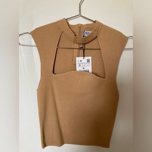 Zara cutout knit top